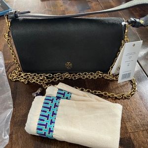 Tory Burch - CLEO CALF HAIR FOLD-OVER CLUTCH / BOXWOOD -NWT